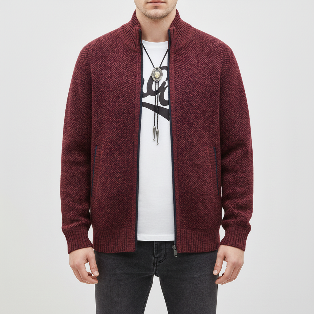 Nordspur | Knitted Zip Front Cardigan