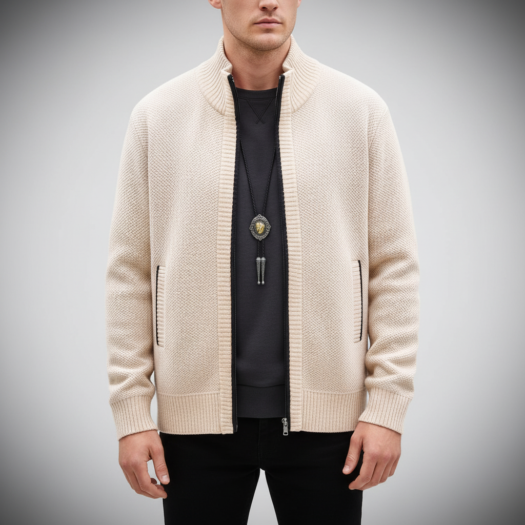 Nordspur | Knitted Zip Front Cardigan