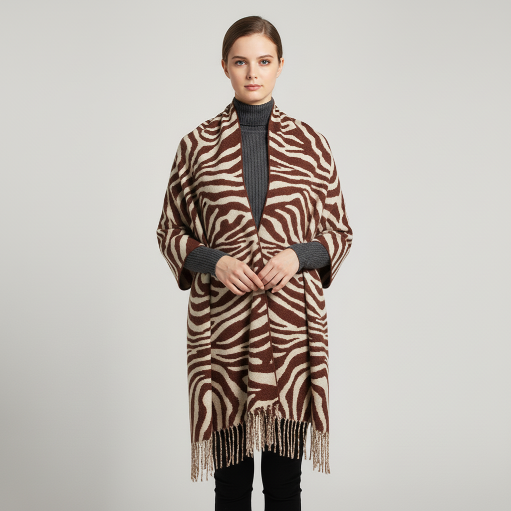 Nordspur | Leopard Print Winter Shawl