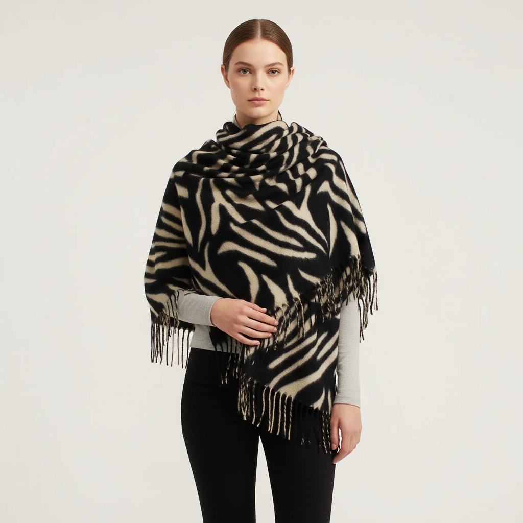 Nordspur | Leopard Print Winter Shawl