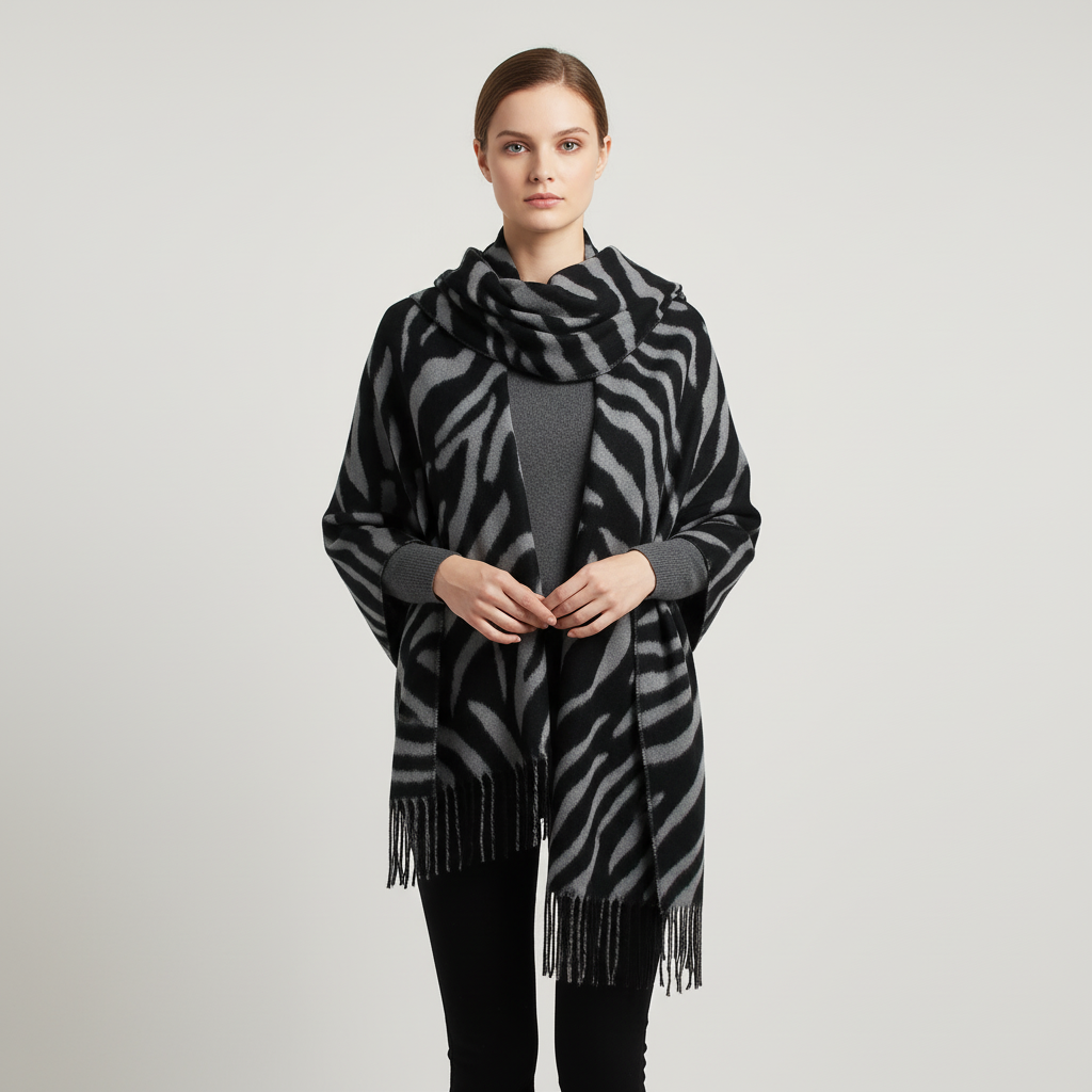 Nordspur | Leopard Print Winter Shawl