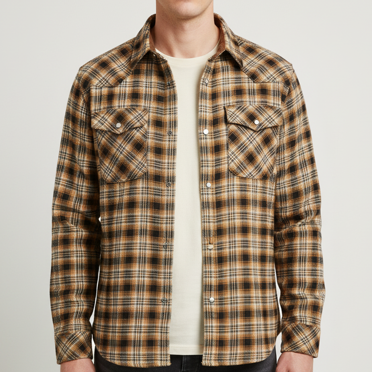 Nordspur | Long Sleeve Plaid Flannel Shirt