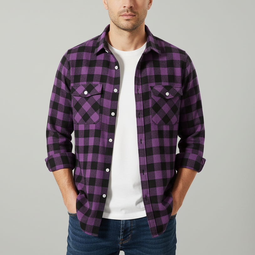 Nordspur | Long Sleeve Plaid Shirt