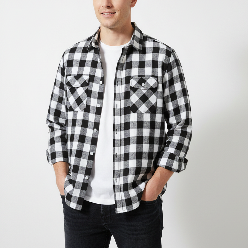 Nordspur | Long Sleeve Plaid Shirt