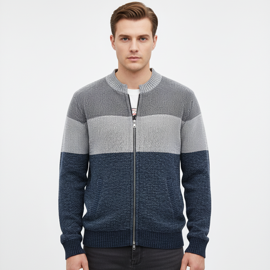 Nordspur | Men Knitted Zip Cardigan