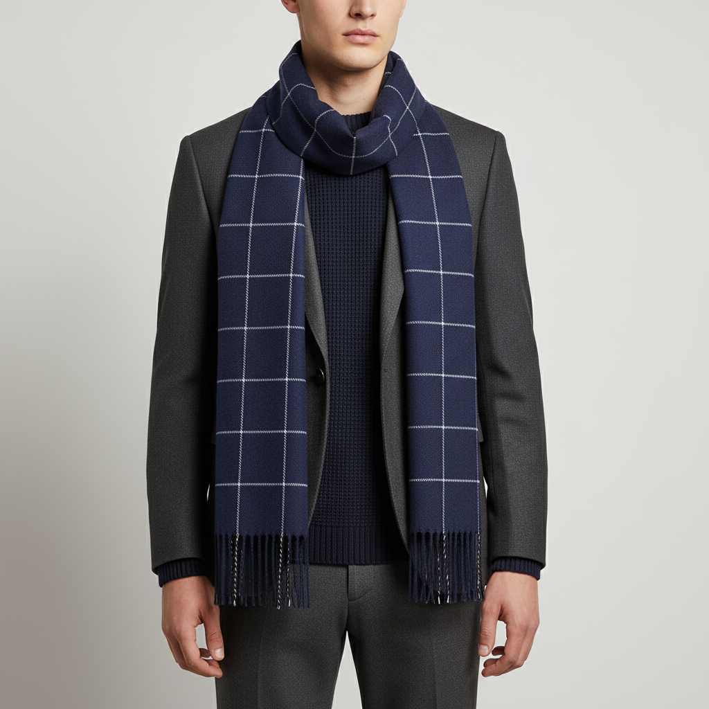 Nordspur | Men's Long Plaid Scarf