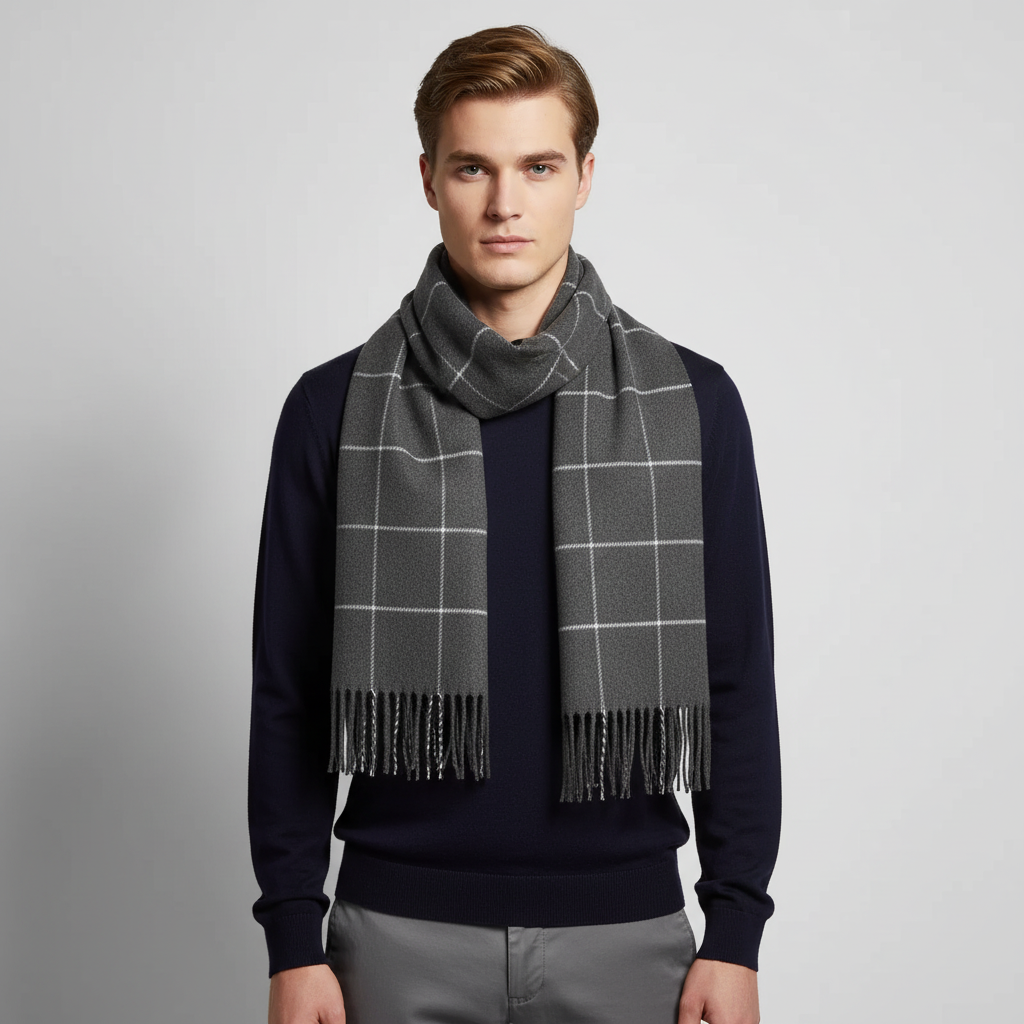Nordspur | Men's Long Plaid Scarf