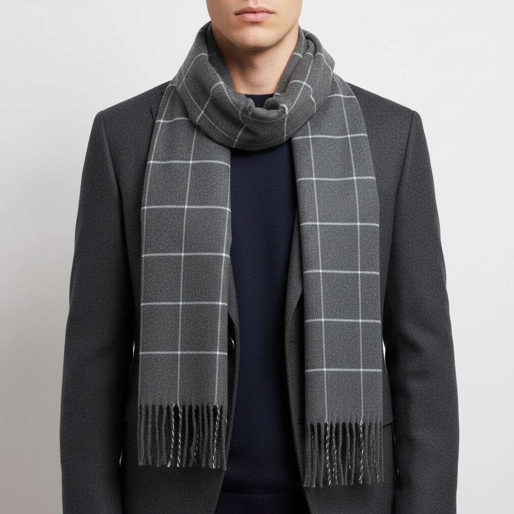 Nordspur | Men's Long Plaid Scarf