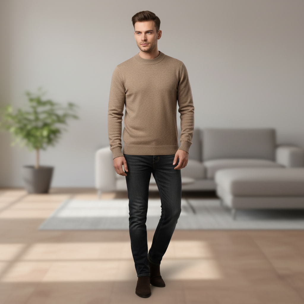 Nordspur | Men Wool Mock Neck Pullover
