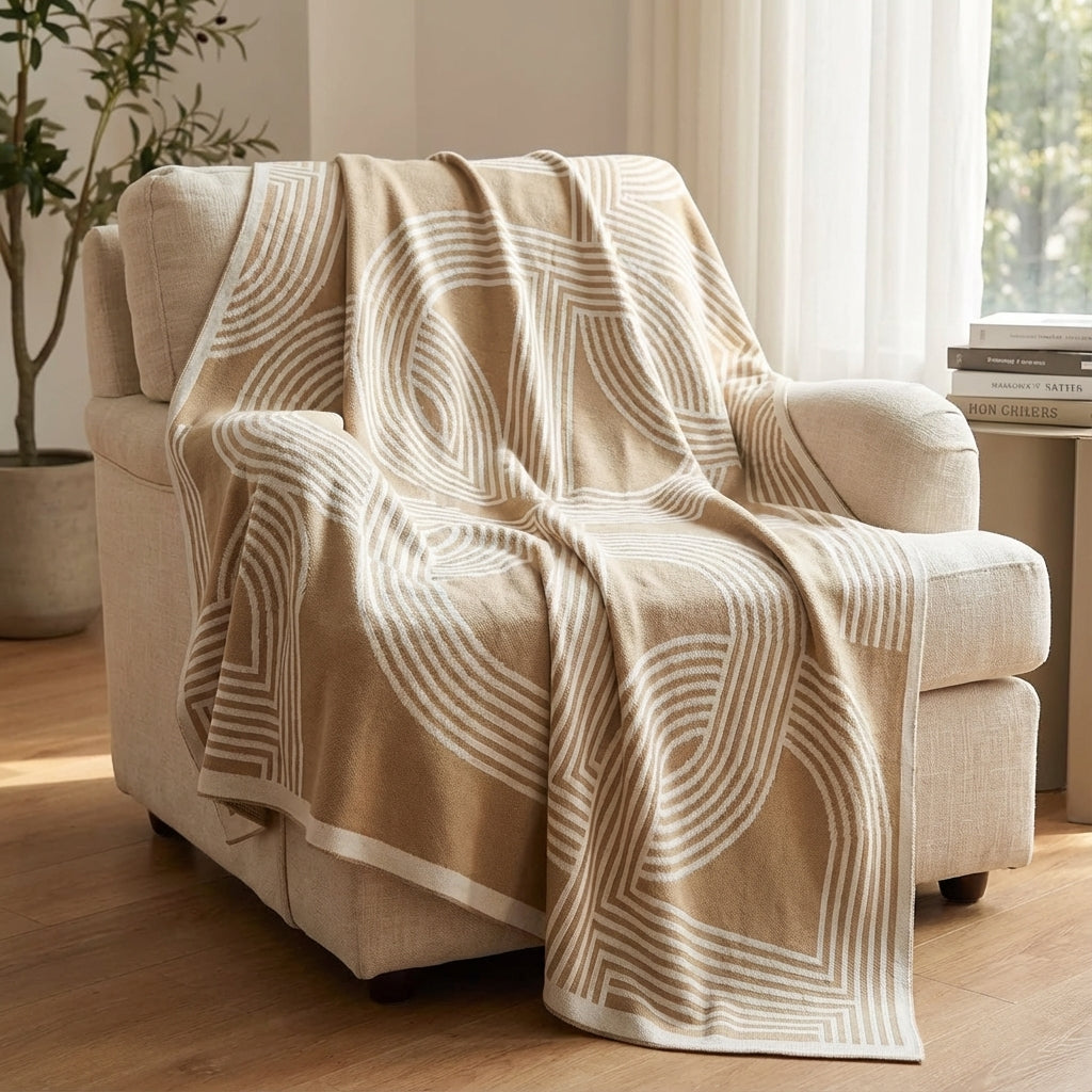 Nordspur | Nordiva Modern Geometric Throw Blanket