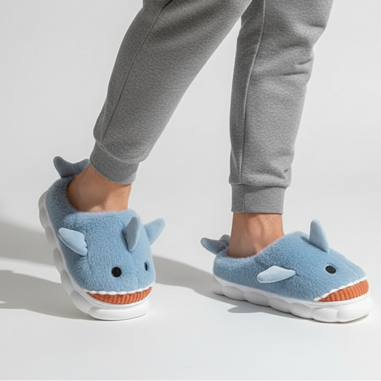 Nordspur | Plush Cartoon Shark Slippers