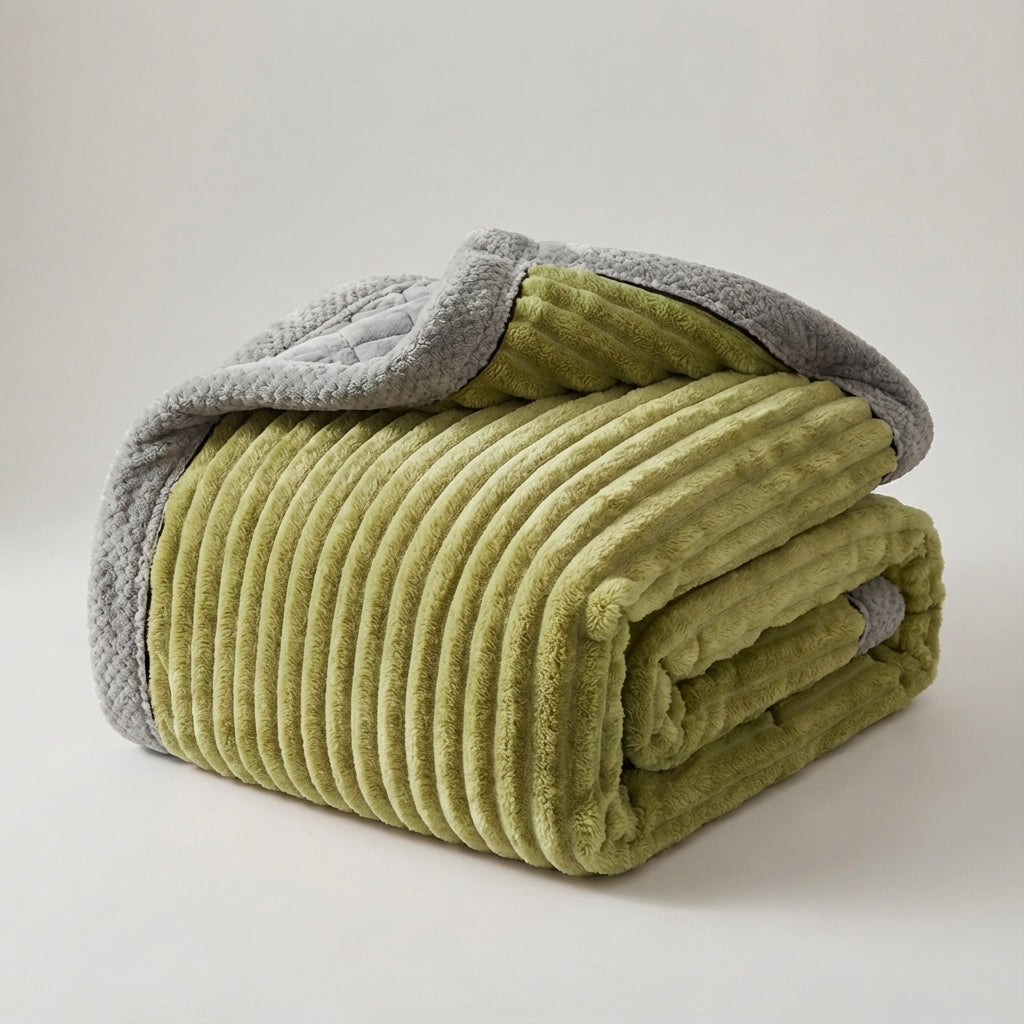 Nordspur | Plushora Striped Plush Throw Blanket