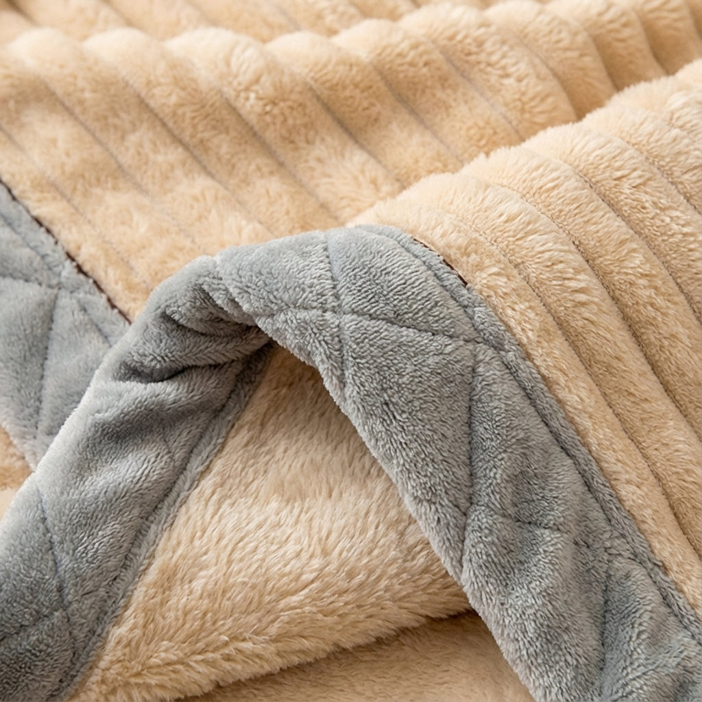 Nordspur | Plushora Striped Plush Throw Blanket