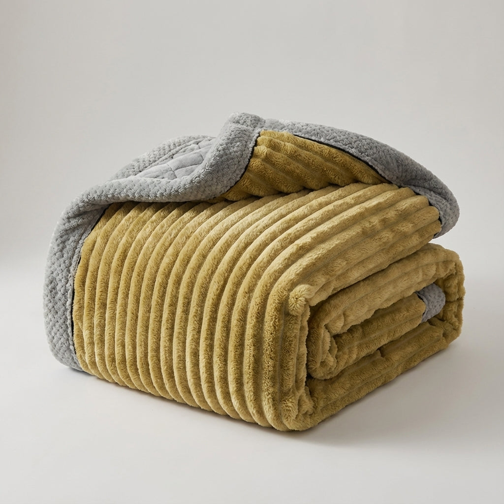 Nordspur | Plushora Striped Plush Throw Blanket