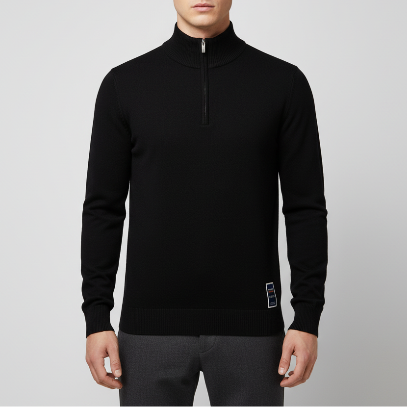 Nordspur | Quarter Zip Cotton Sweater