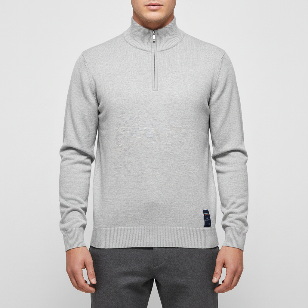 Nordspur | Quarter Zip Cotton Sweater
