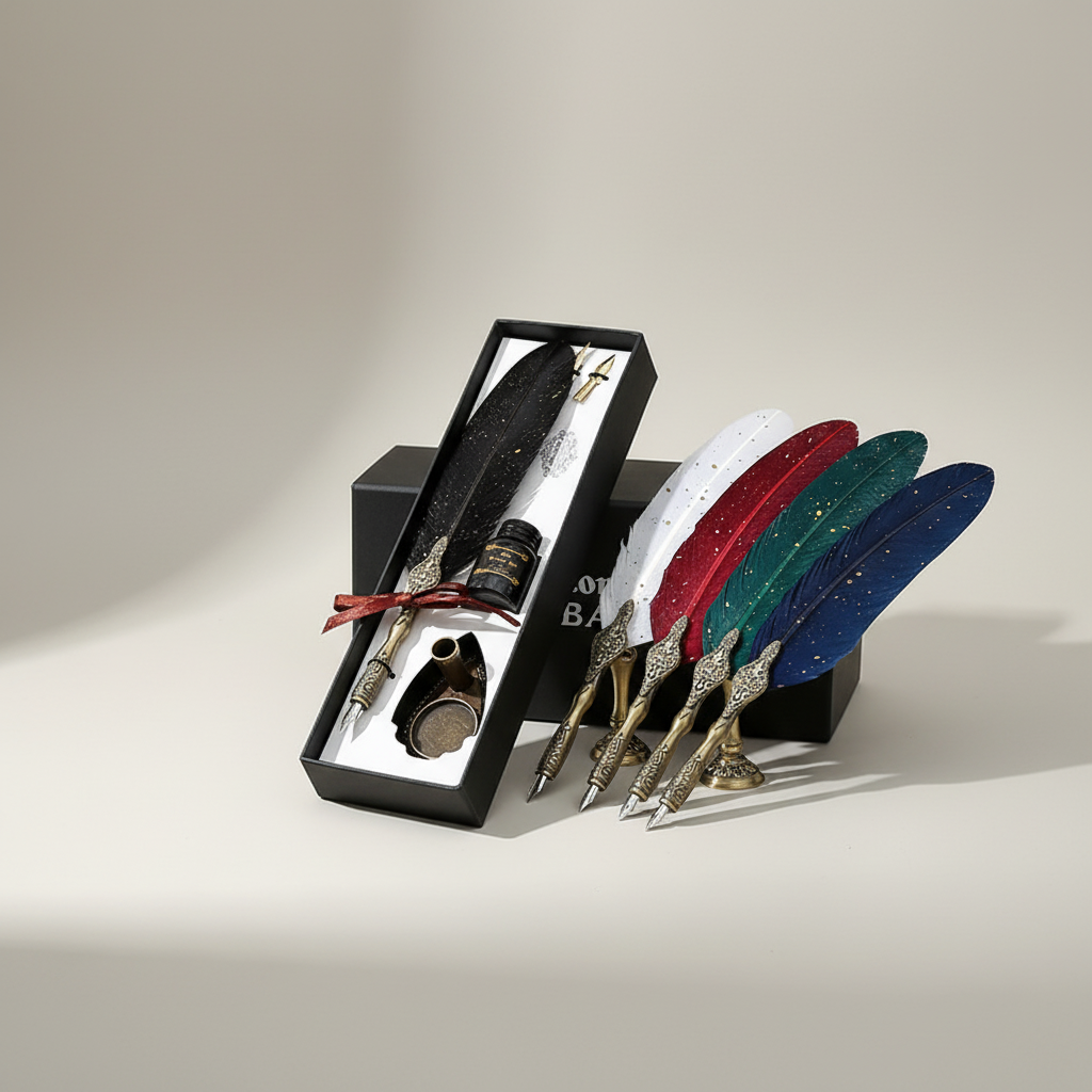 Nordspur | Quillora Vintage Style Feather Pen Set