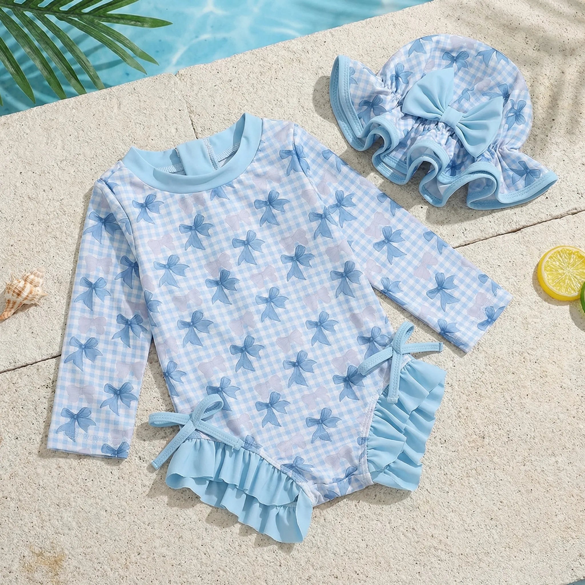Nordspur | Rosabow Long Sleeve Toddler Swimsuit