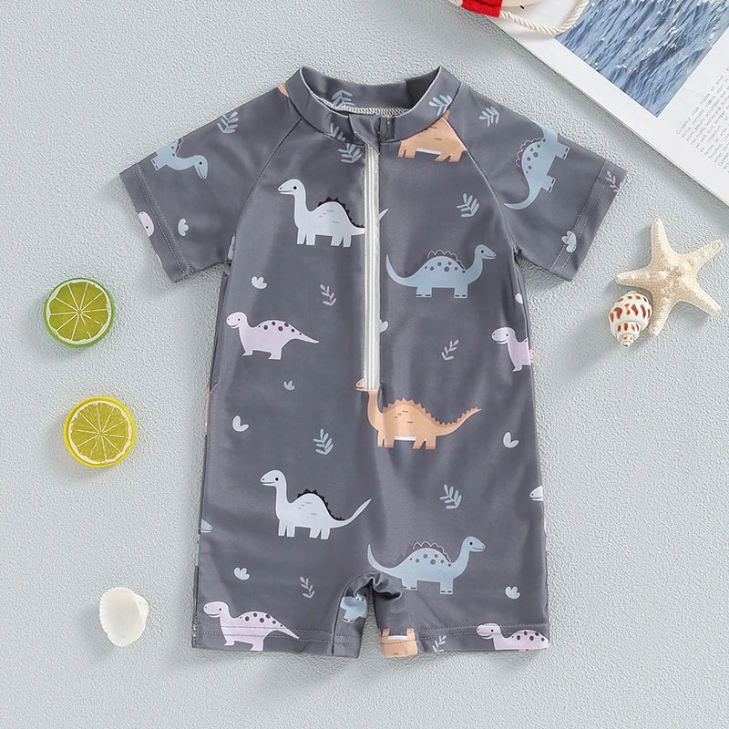 Nordspur | Splashosaur Short Sleeve Zip Romper