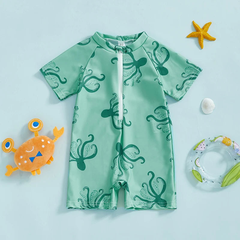Nordspur | Splashosaur Short Sleeve Zip Romper