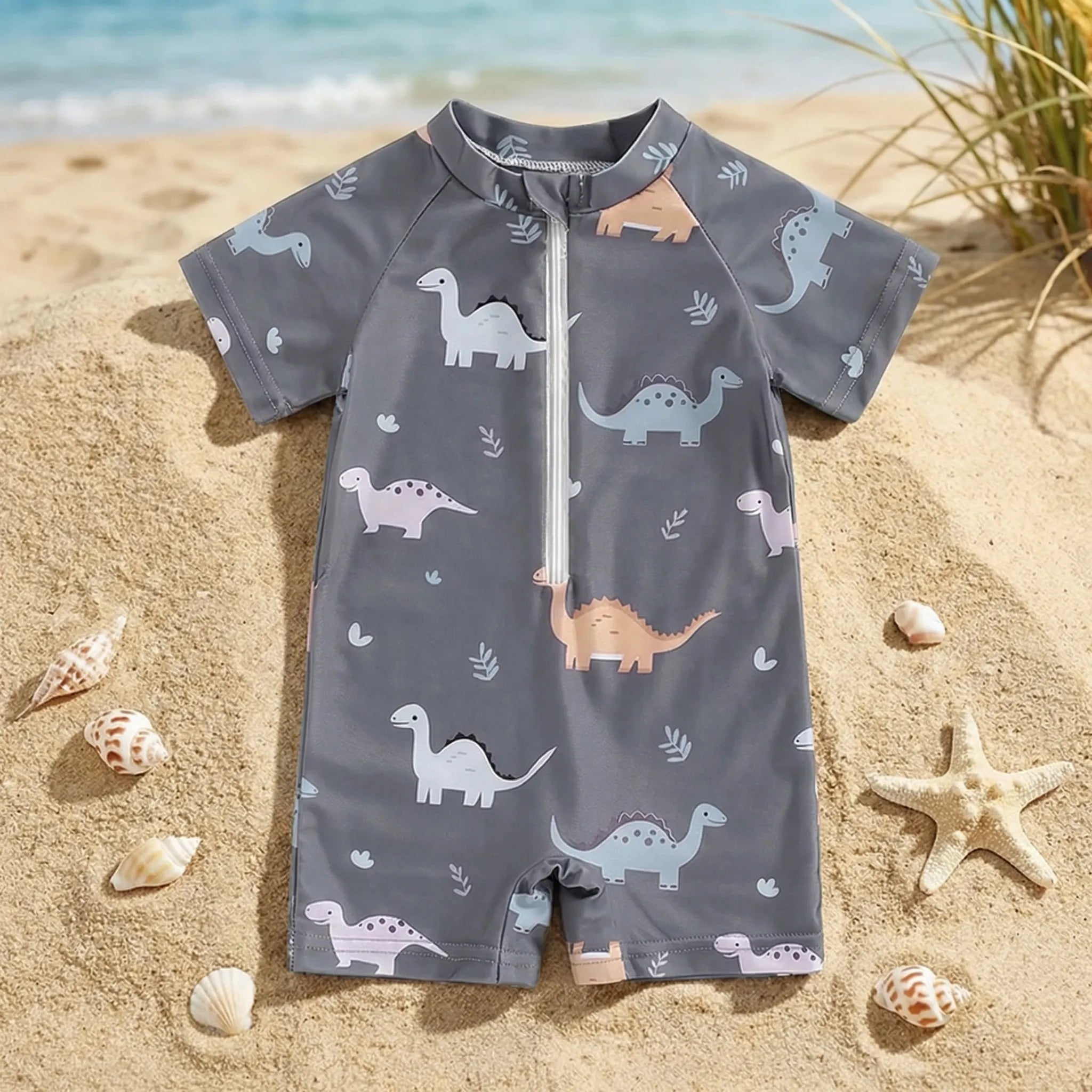 Nordspur | Splashosaur Short Sleeve Zip Romper