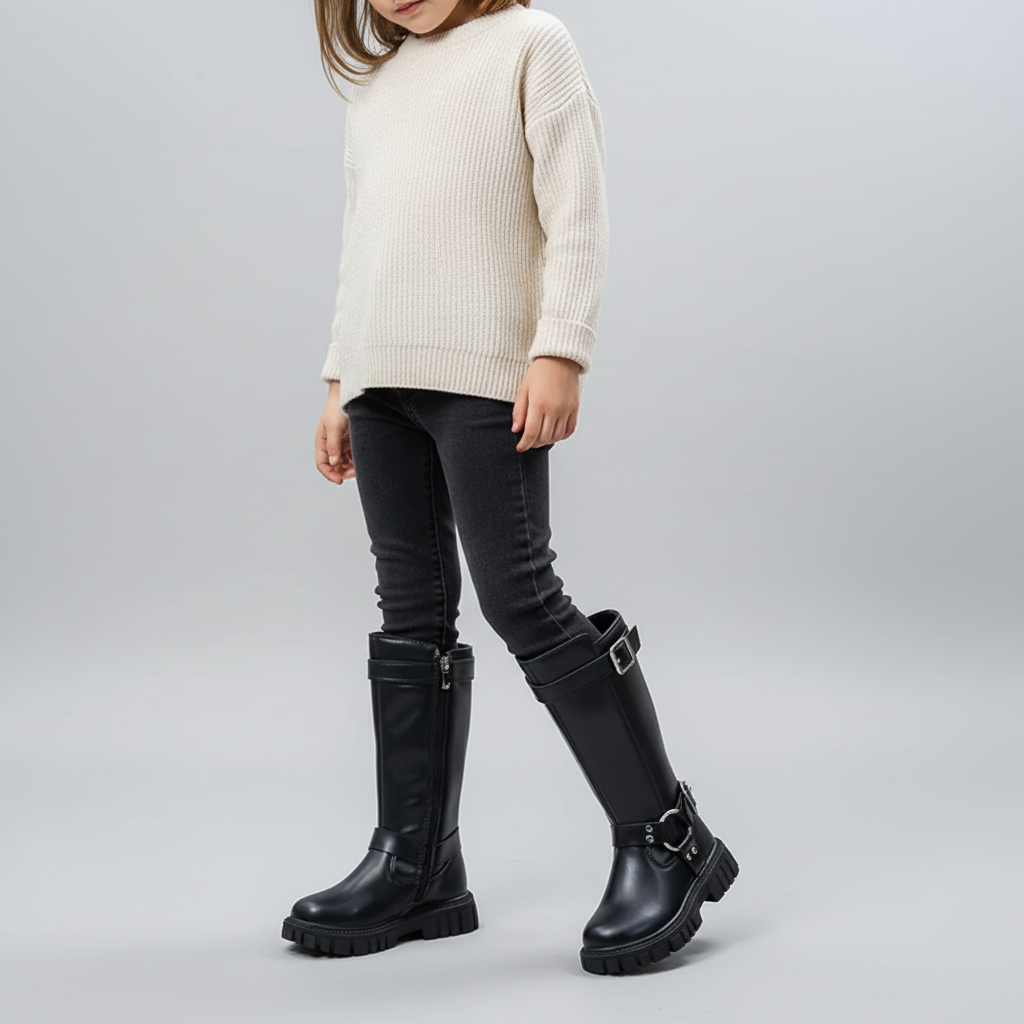 Nordspur | Tall Matte PU Kids Boots