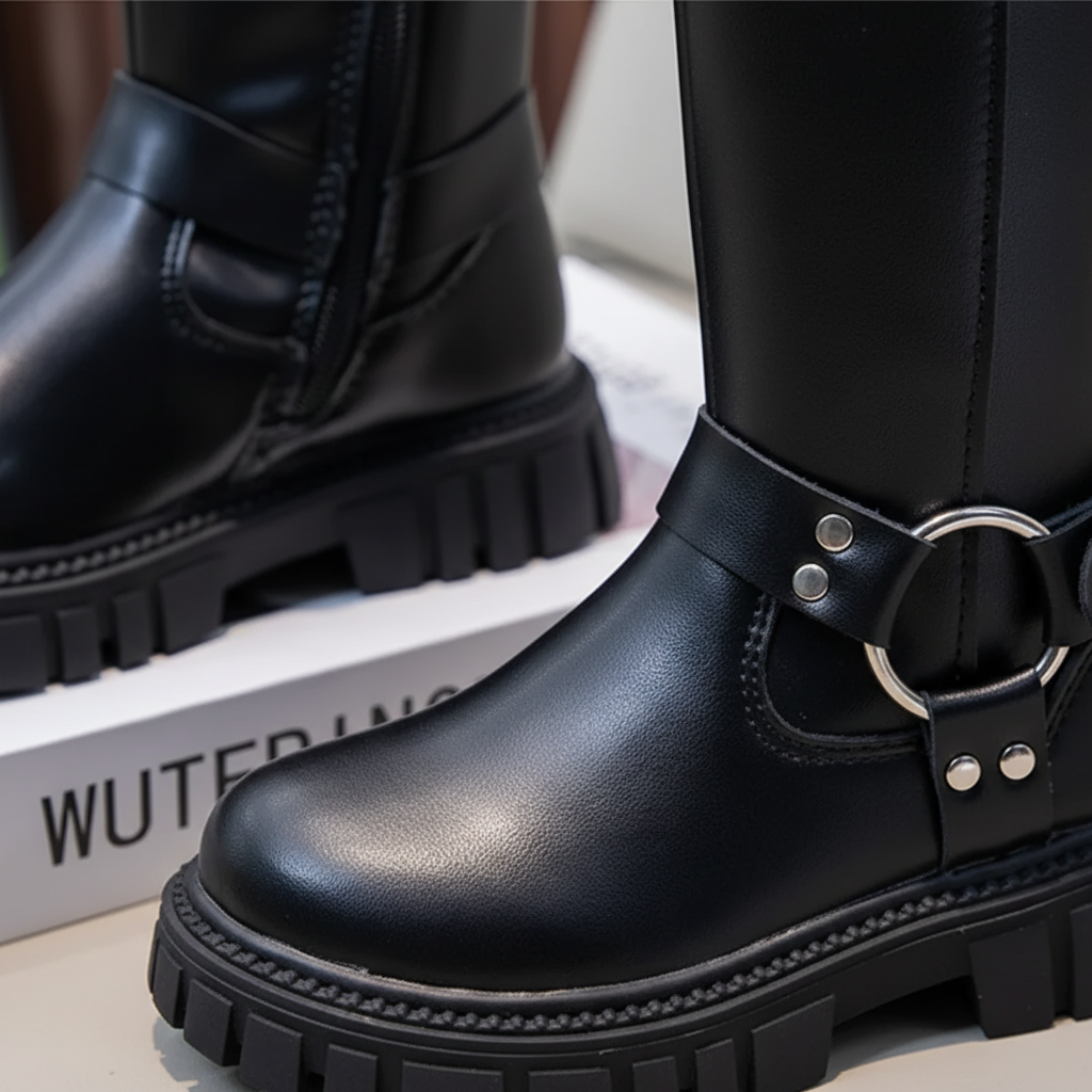 Nordspur | Tall Matte PU Kids Boots