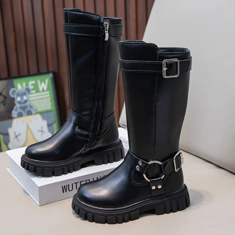 Nordspur | Tall Matte PU Kids Boots