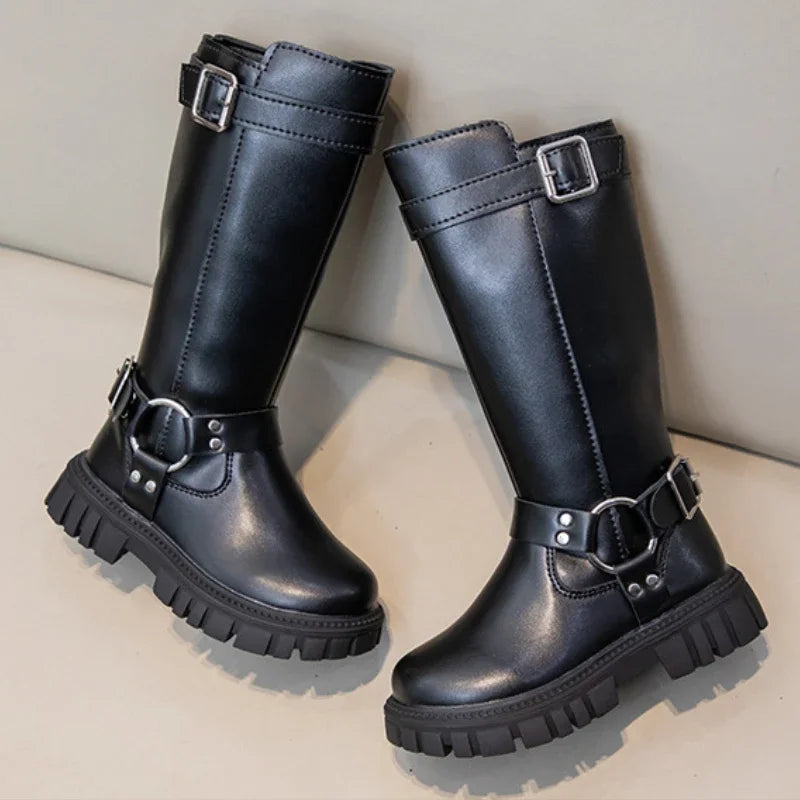 Nordspur | Tall Matte PU Kids Boots
