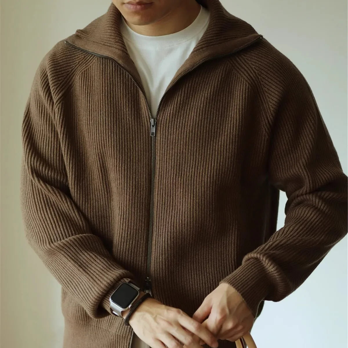 Nordspur | Thick Knitted Zip Cardigan