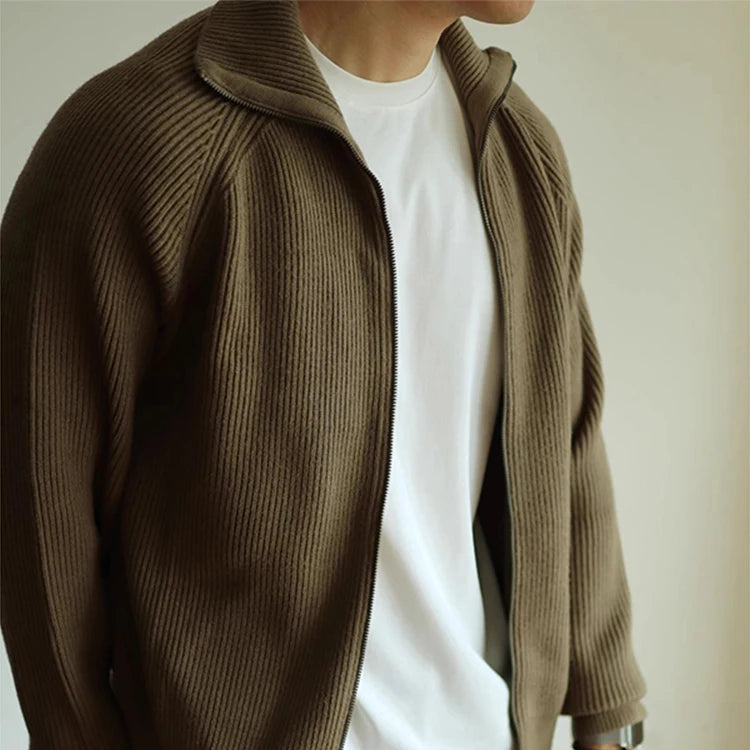 Nordspur | Thick Knitted Zip Cardigan