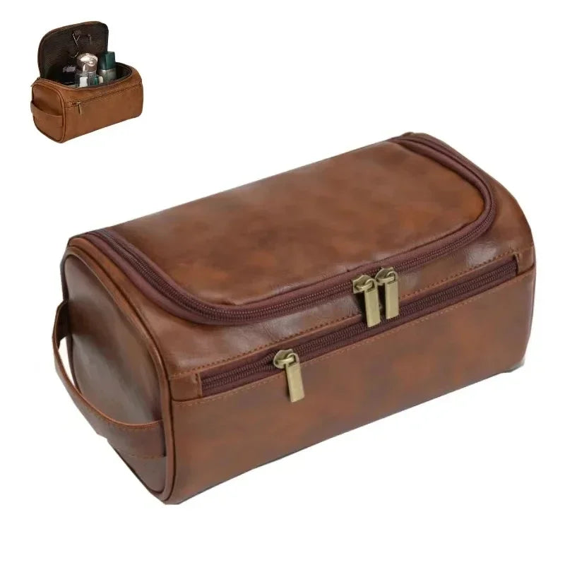 Nordspur | Travento Vintage Style PU Leather Washbag