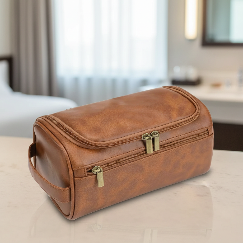 Nordspur | Travento Vintage Style PU Leather Washbag