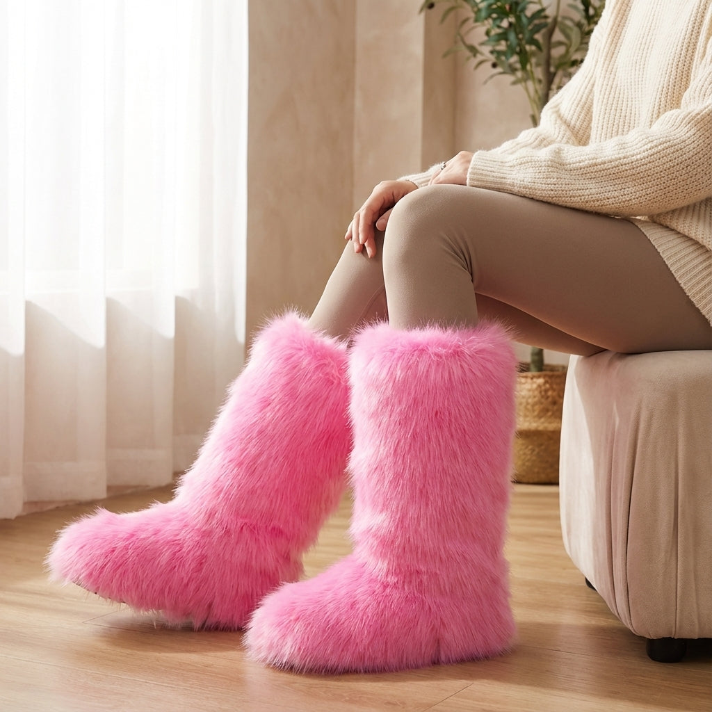 Nordspur | Velorose Knee High Fuzzy Boots