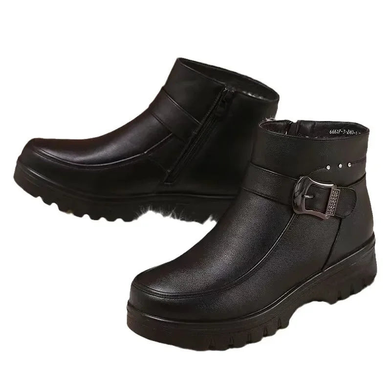 Nordspur | Waterproof PU Leather Ankle Boots