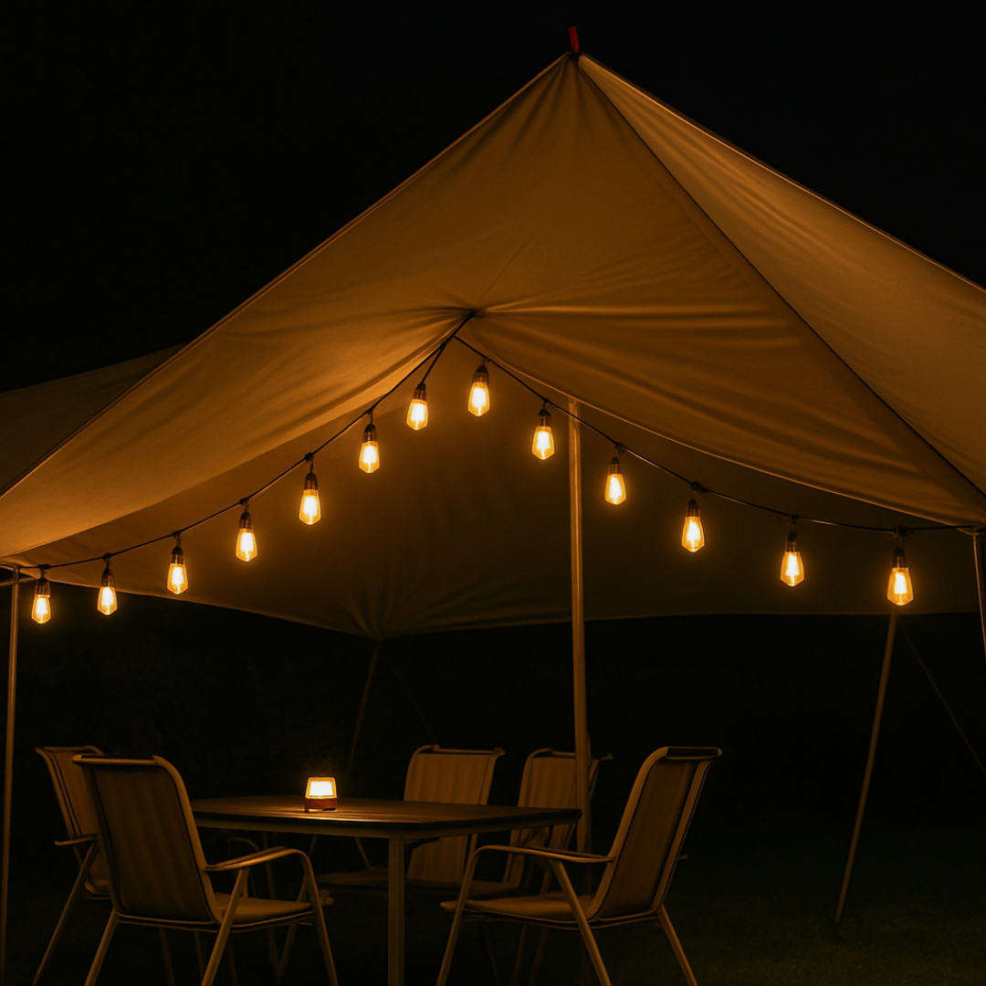 Solar LED String Lights Outdoor Waterproof – CampGlow VintageLights-Home & Garden > Garden lighting > Fairy lights > Solar fairy lights-NordSpur-NordSpur