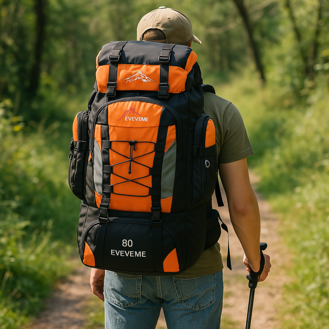 Outdoor Backpack 80L Waterproof & Comfortable – TrekRidge 80